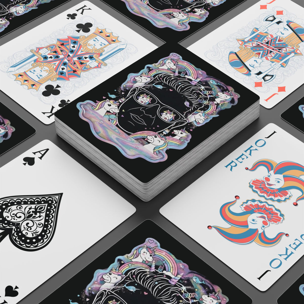Rainbows 🌈&🦄 Unicorns Casino WiseGuy™ Playing Cards