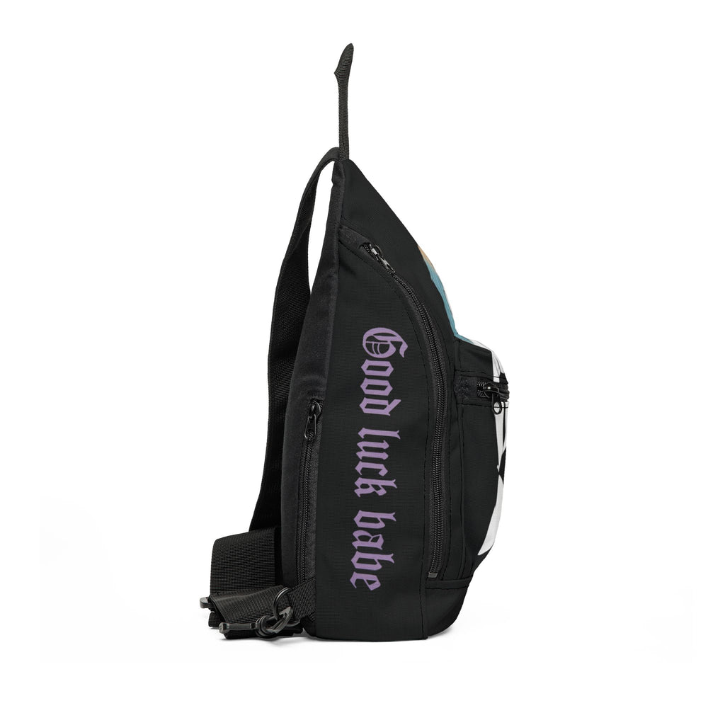 Good Luck Babe™ Cutest Sling Bag Ever 💋Side zip compartments.