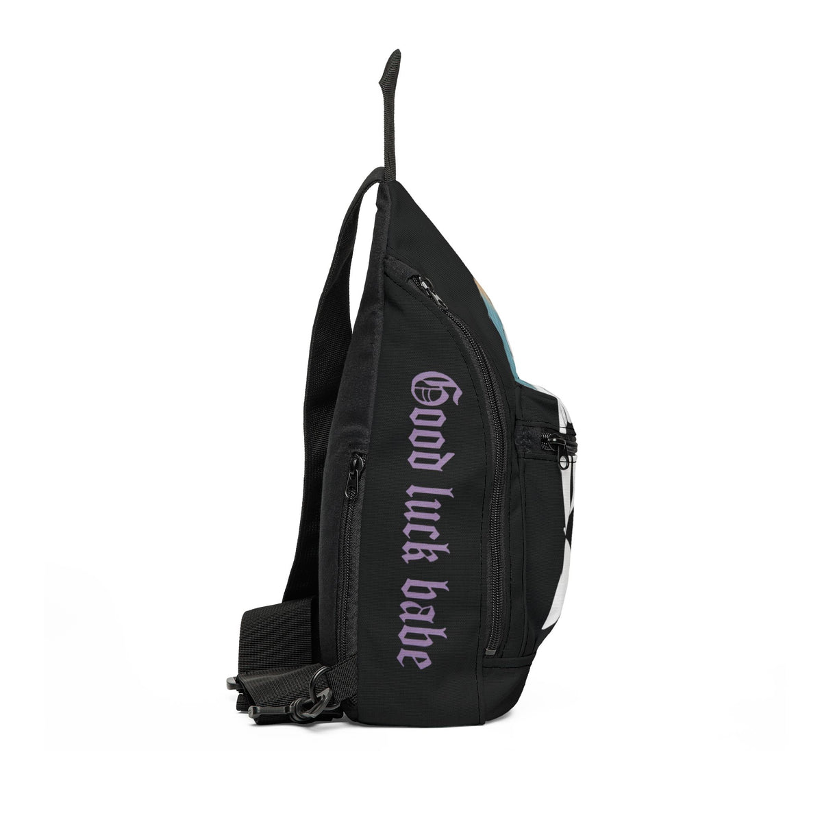 Good Luck Babe™ Cutest Sling Bag Ever 💋Side zip compartments.
