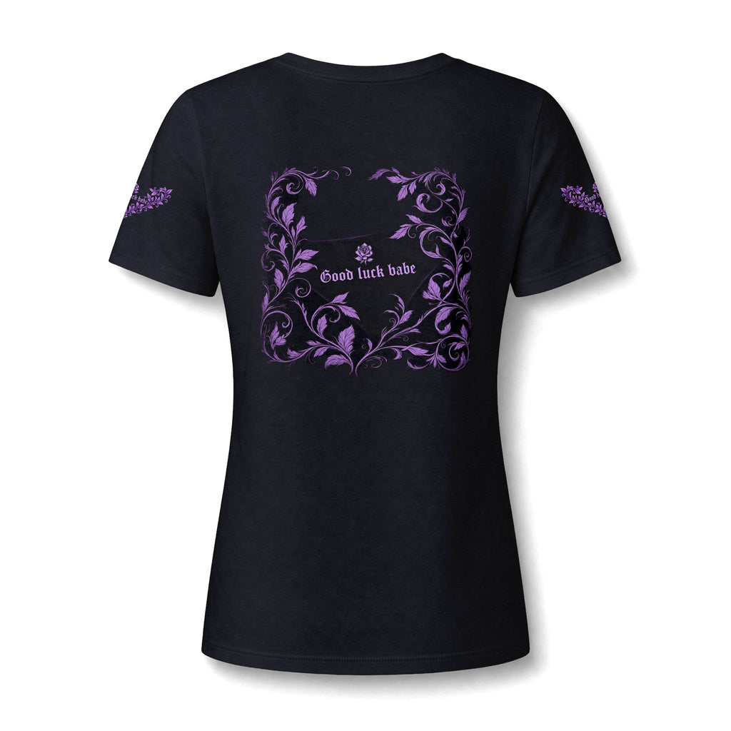 Good Luck Babe™ 💋Lavender floral Women's V-Neck T