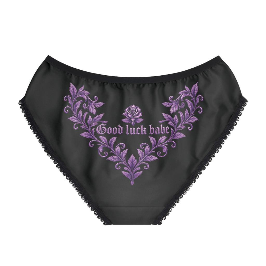 Good Luck Babe™ Panties Lavender floral V graphic 💋For days you know you're getting lucky.