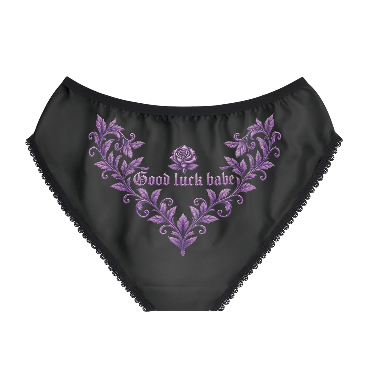 Good Luck Babe™ Panties Lavender floral V graphic 💋For days you know you're getting lucky.