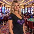 Good Luck Babe™ 💋Lavender floral Women's V-Neck T