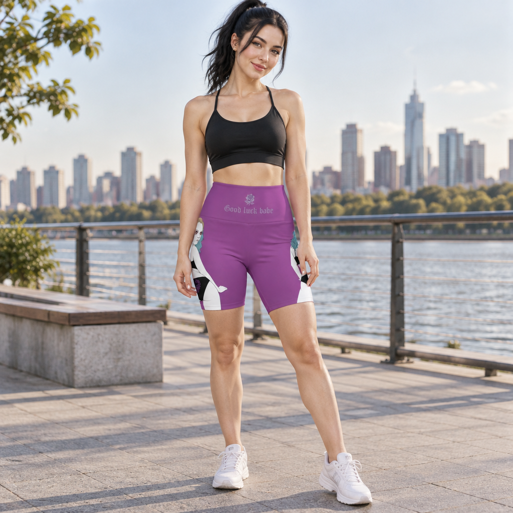 Good Luck Babe™ Purple Workout Shorts