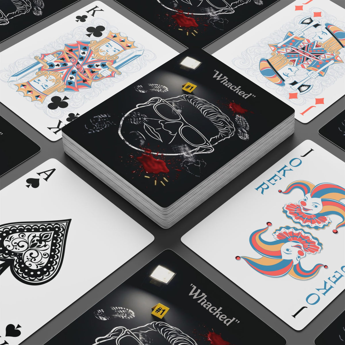 "Whacked" Casino WiseGuy™ Playing Cards.  Wiseguys like to play games
