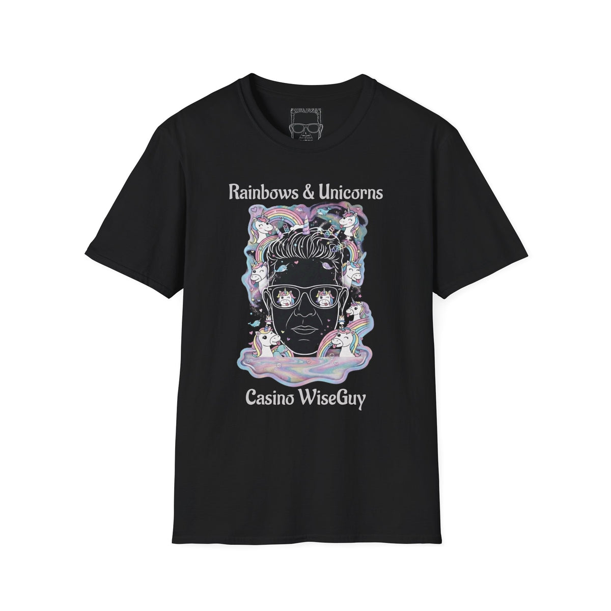 Rainbows 🌈&🦄 Unicorns Casino WiseGuy™ Unisex T-Shirt