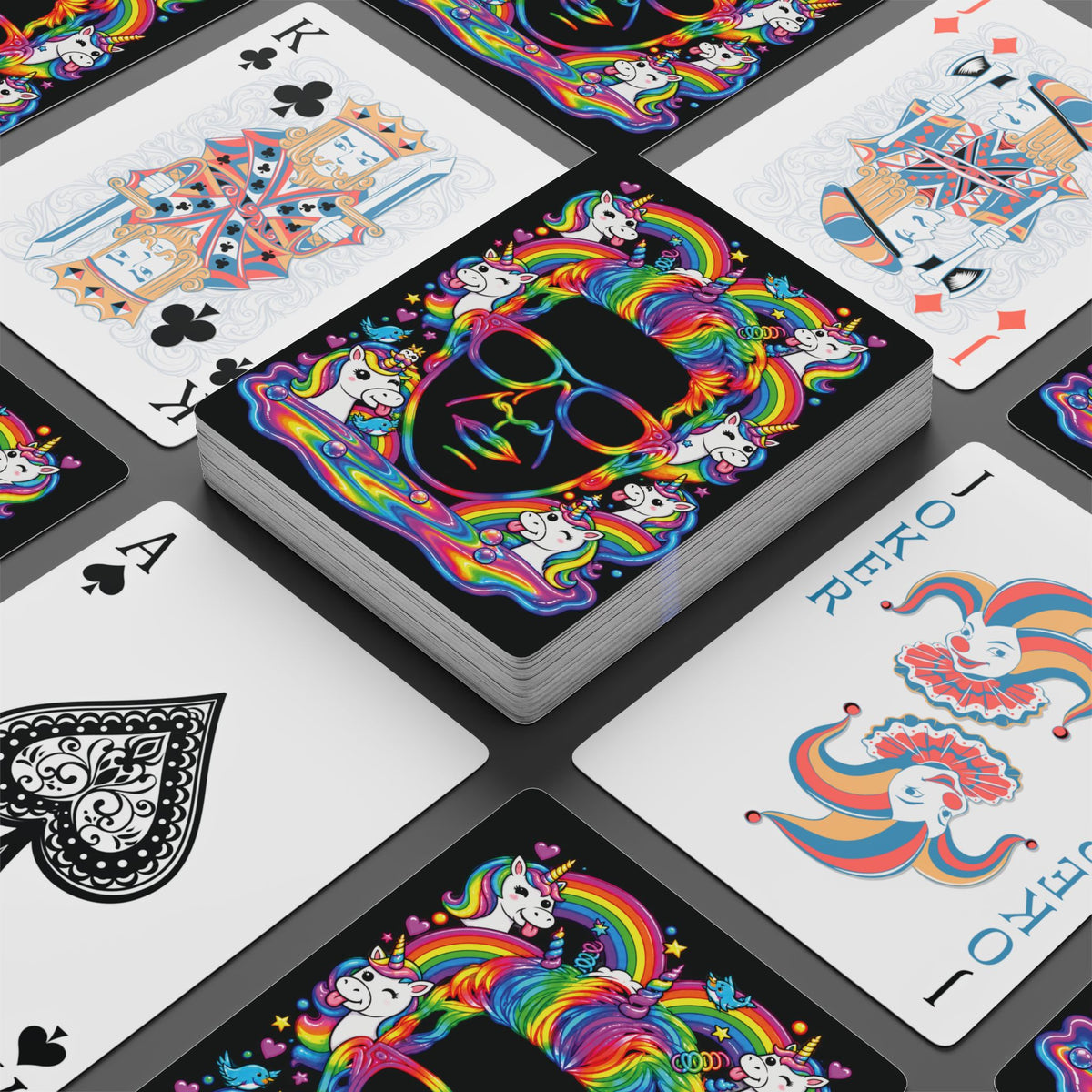 Rainbows 🌈&🦄 Unicorns Casino WiseGuy™ Playing Cards