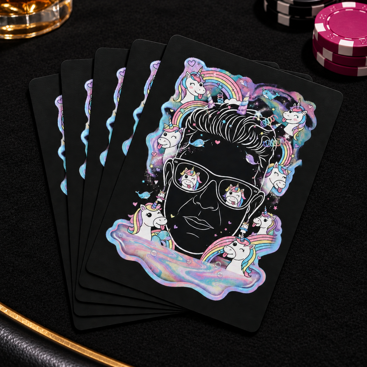 Rainbows 🌈&🦄 Unicorns Casino WiseGuy™ Playing Cards